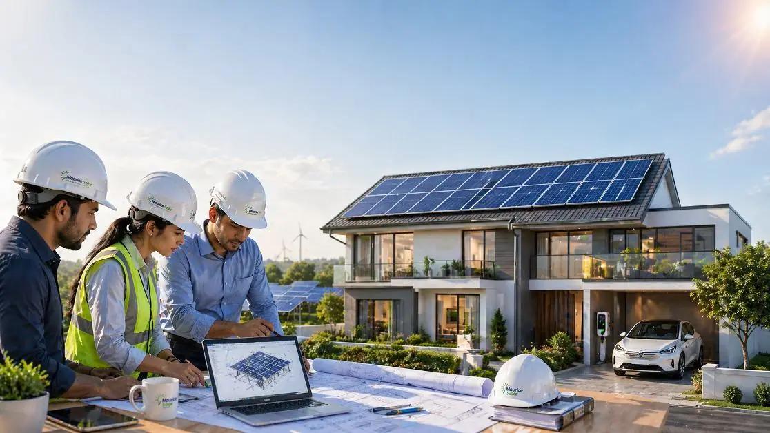 Maurice Solar EPC installation crew in Himachal Pradesh